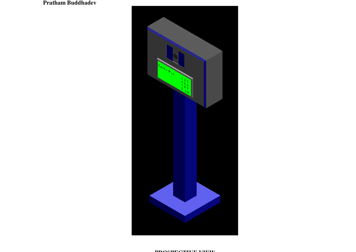 Biometric Scanner prospective view from the registered design application